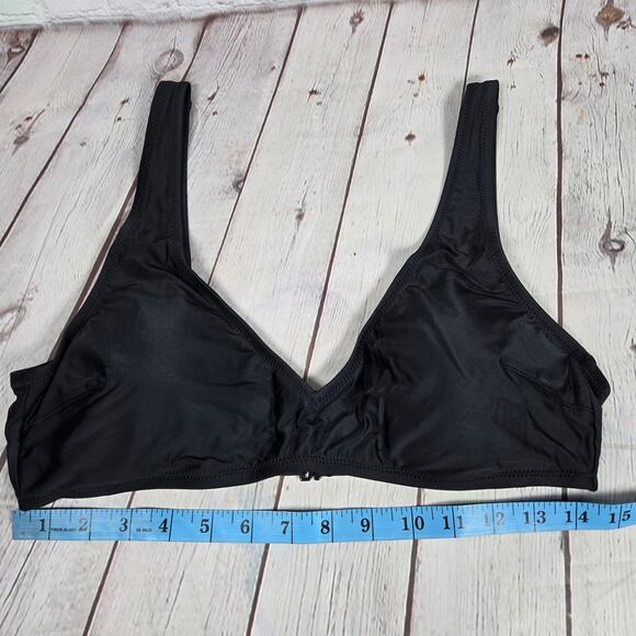 Aerie Scoop Bikini‎ Top Black XL NWT - Picture 6 of 7